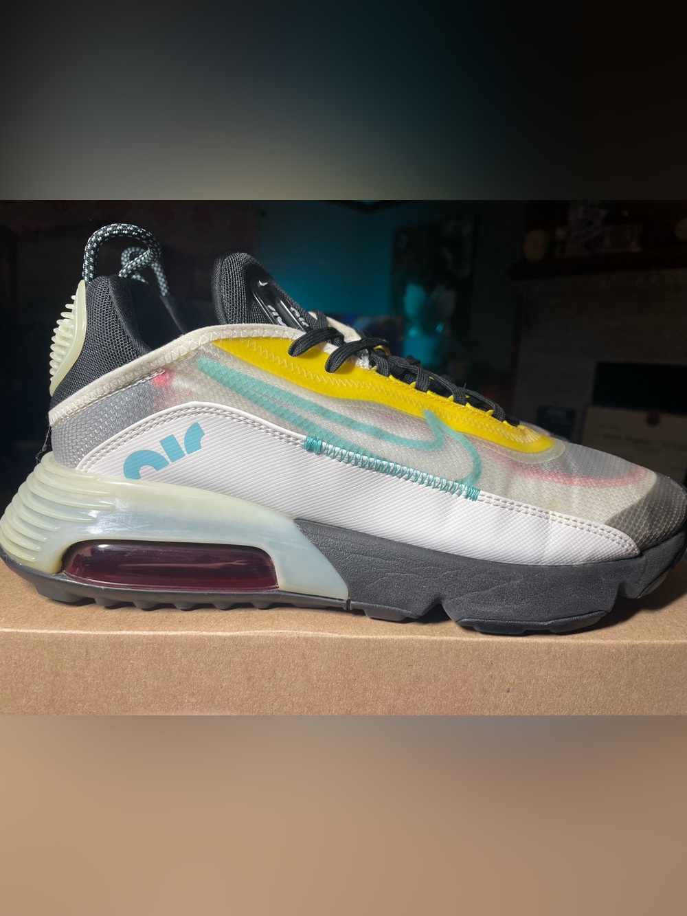 Nike Air Max 2090 Speed Yellow Aqua White CT1091-100 11M